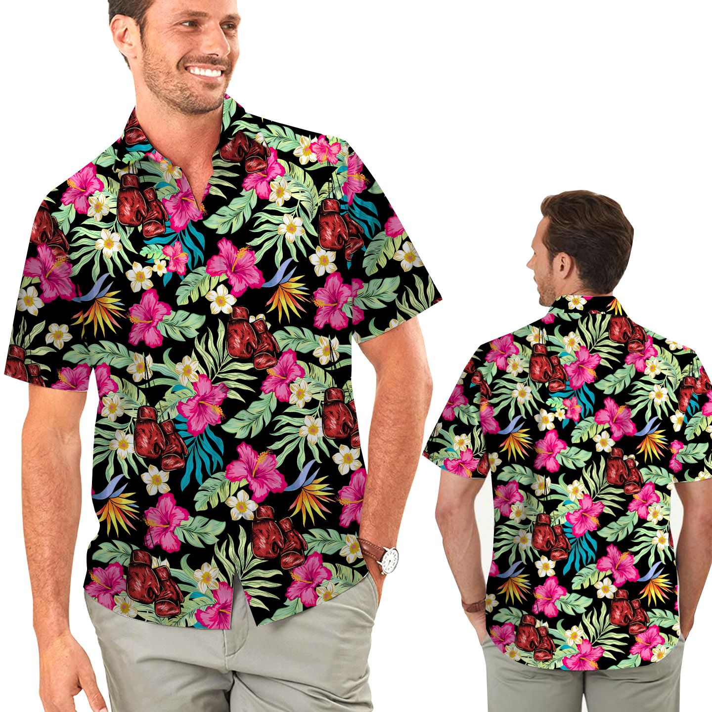 Boxing Hibiscus Men Hawaii Shirt For Sport Lovers In Summer Ha70497