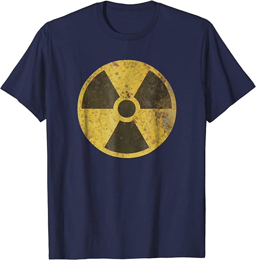 Biohazard Radioactive Symbol Old Vintage Rusted Sign T-shirt