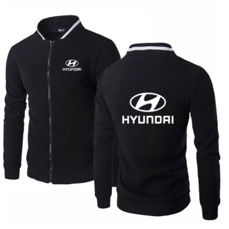 Spring Autumn Mens Sweatshirts Hyundai Car Logo Jacket Long Sleeve Sportswear Casual Zipper Hoody Male Tops Clothing 5 Colors alx