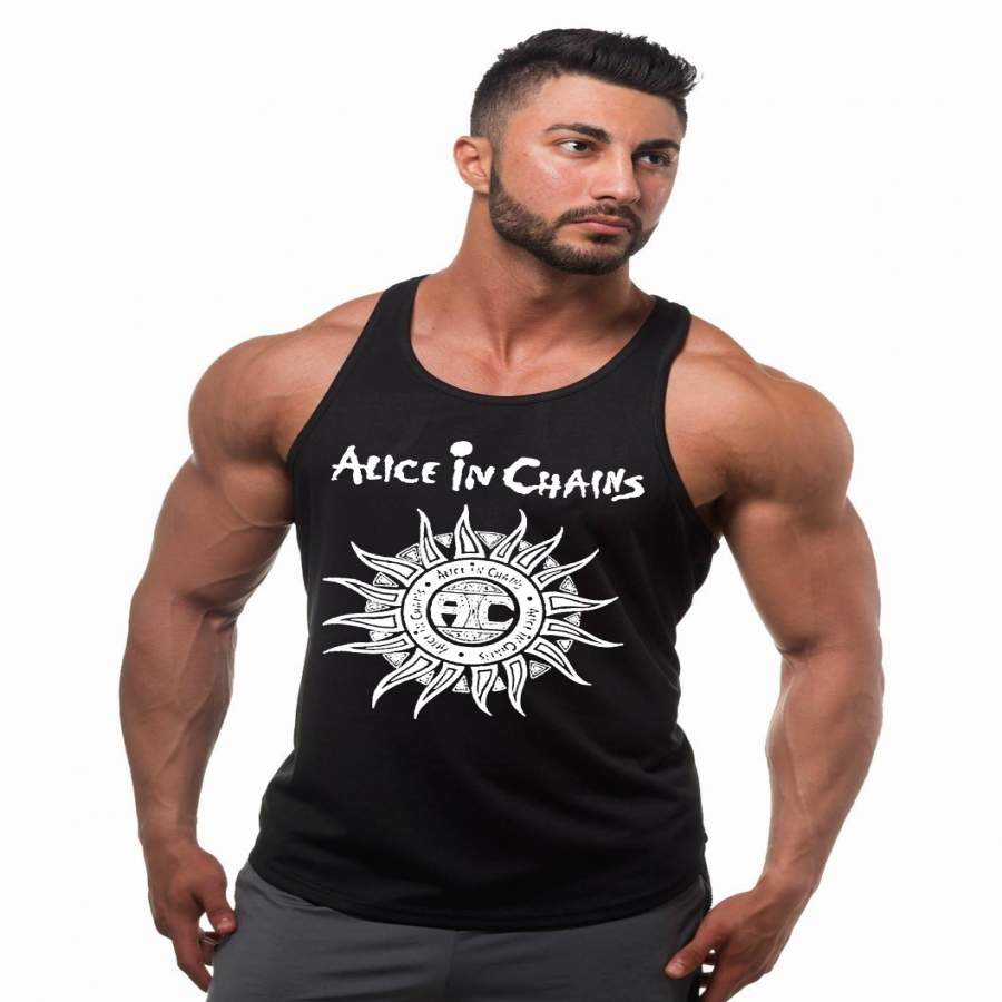 Alice in Chains Fashion Logo Hot Men’s Tank Top Black T-Shirt