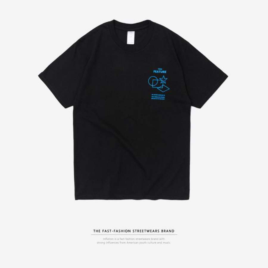 Mens t-shirt fashion summer printed t-shirt men cotton short sleeve skateboard casual t-shirt