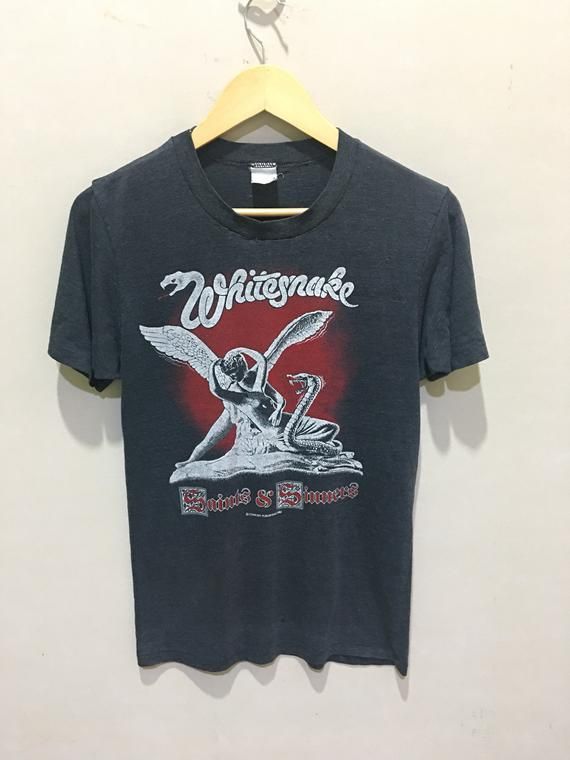 Vintage Whitesnake Saint Sinners Tour 1982 83 David Coverdale Antrax Dio King Diamond Metallica Band Concert Tour Shirt