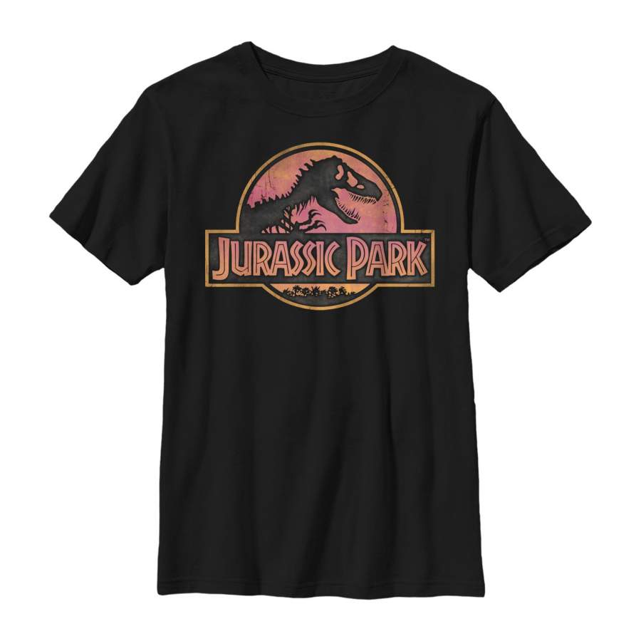Jurassic Park Boy's Sunrise Logo T-Shirt