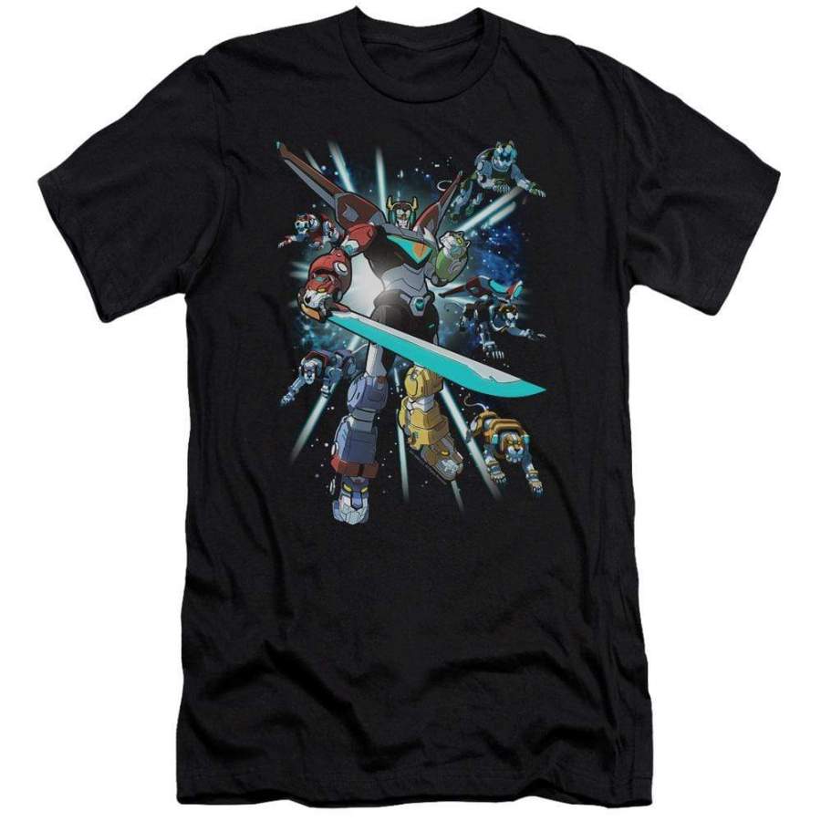 Voltron Lions Share Men’s Premium Slim Fit T-Shirt