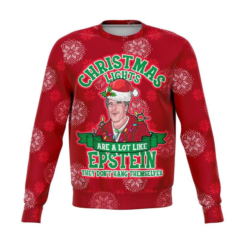 Xmas Lights Are Like Epstein Premium Ugly Christmas Sweater