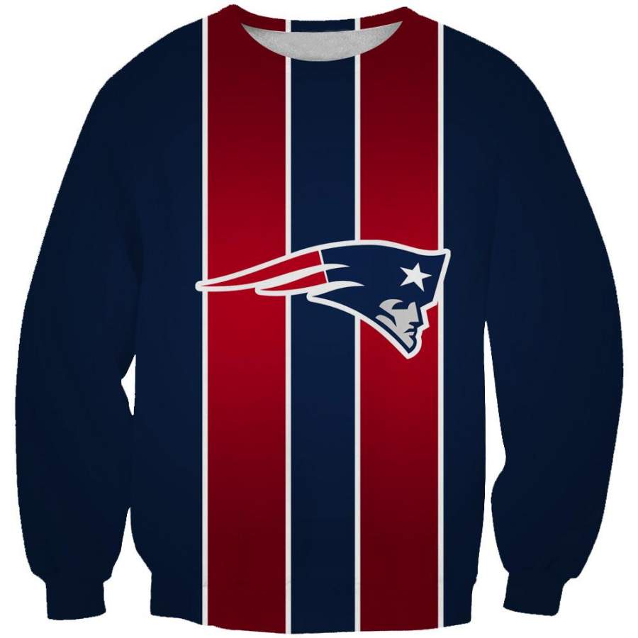 Red and Blue New England Patriots Sweatshirt – Football Patriots Clothes