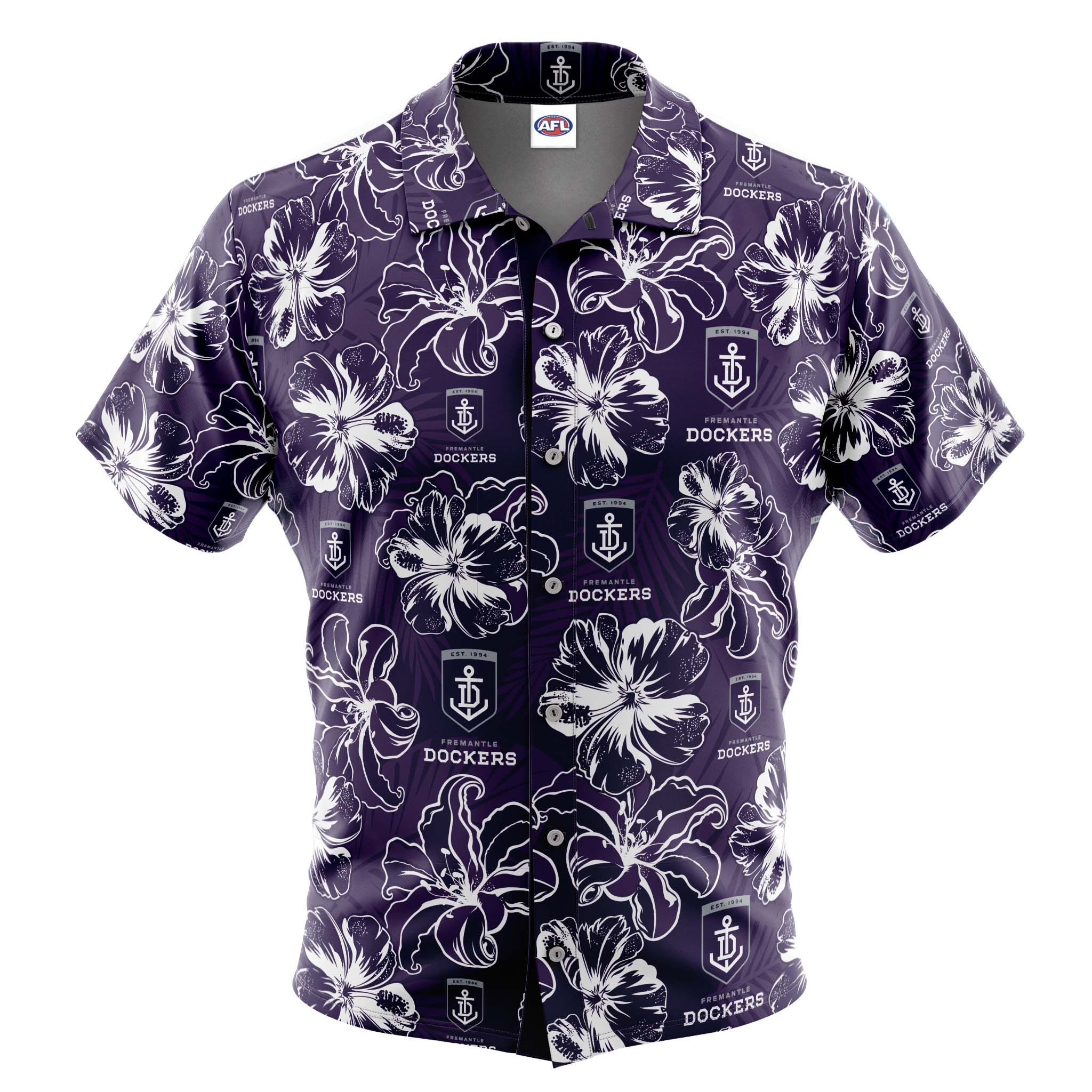 Afl Fremantle Dockers ‘floral’ Hawaiian Shirt