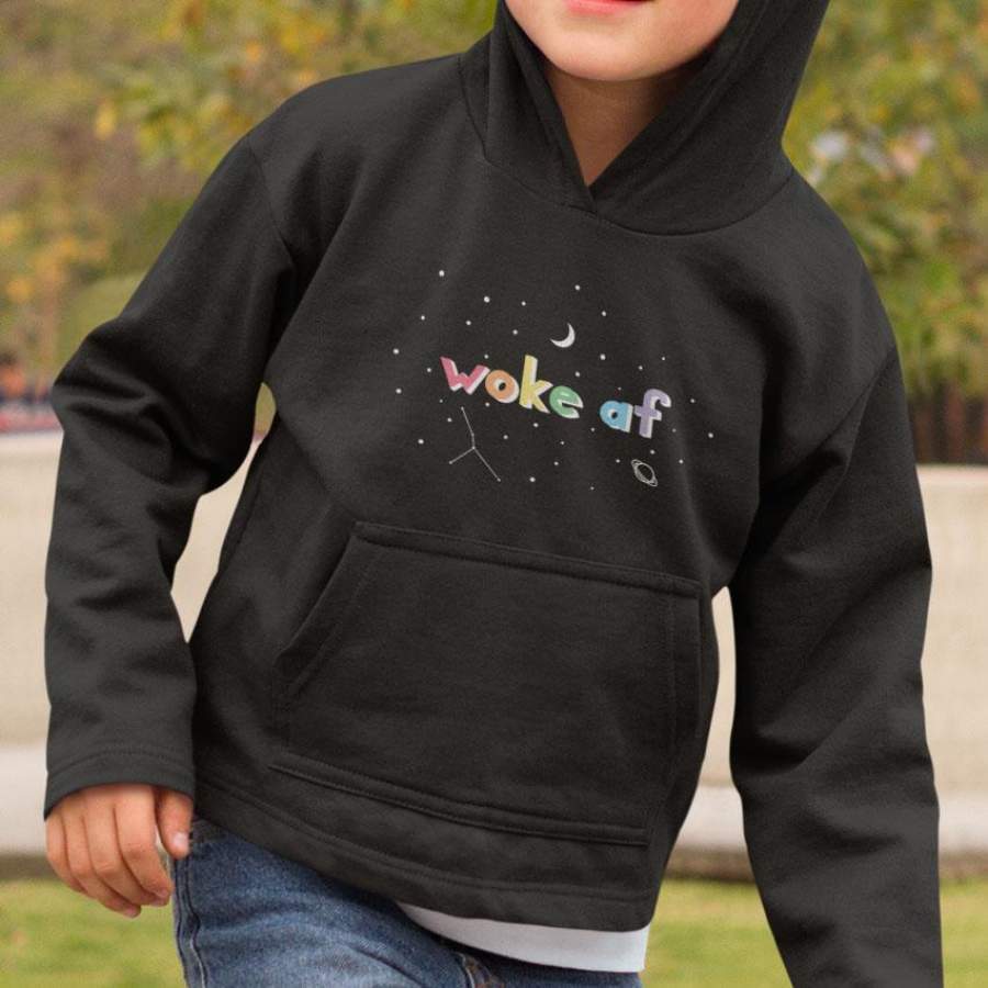 Woke AF – Unisex Youth Pullover Hoodie