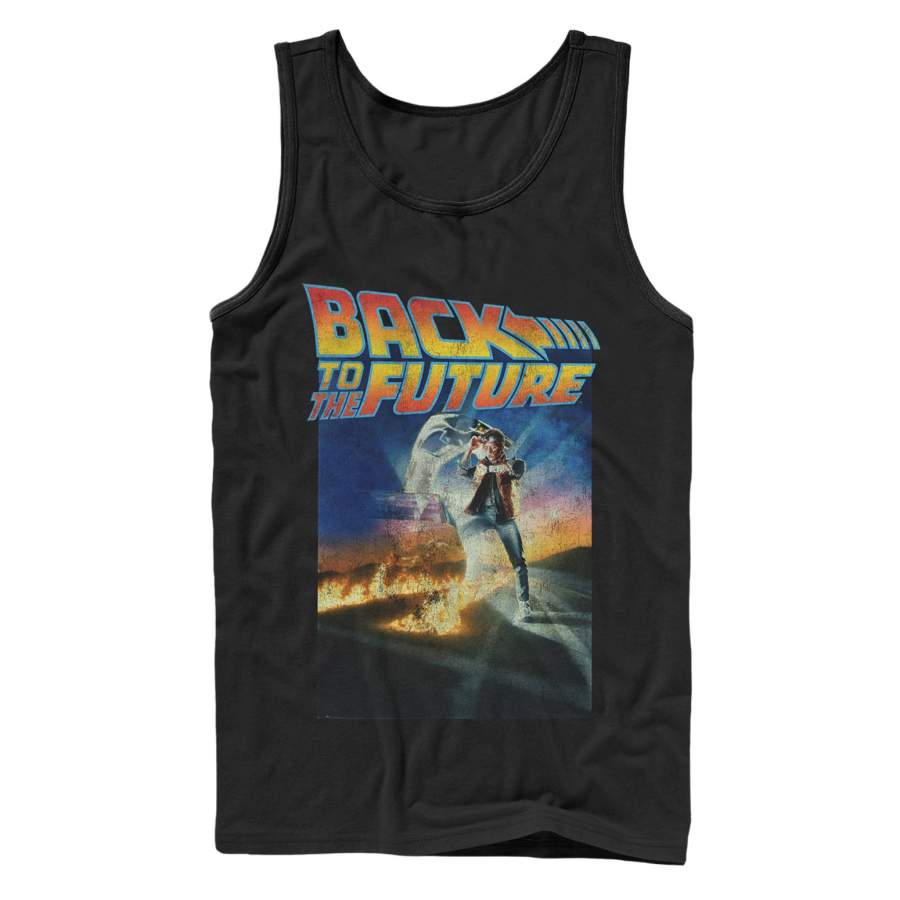 Back to the Future Men’s Retro Marty McFly Poster  Tank Top