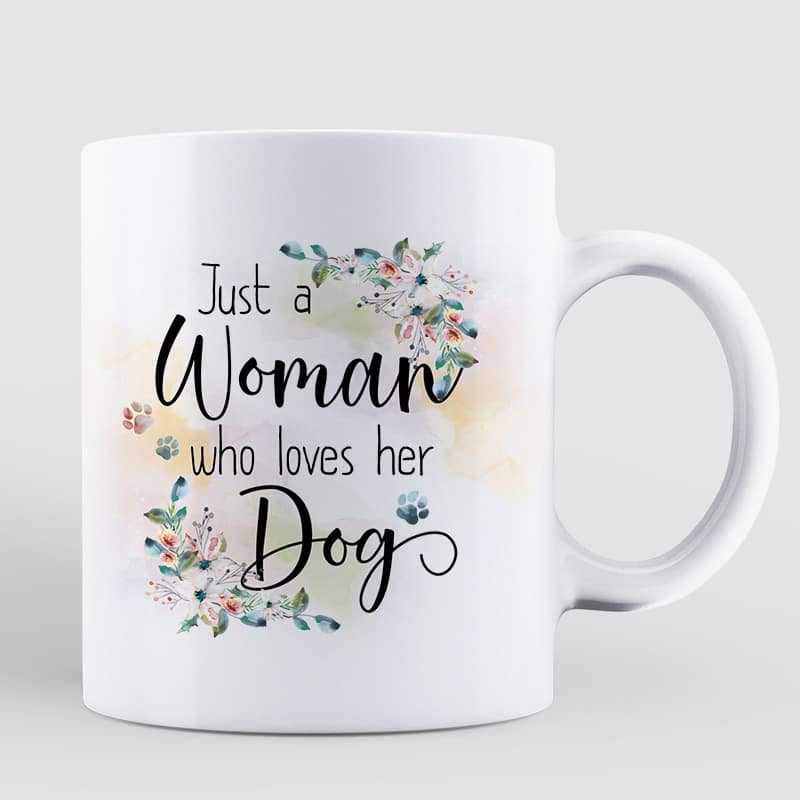 Dog Mom Floral Cocktail Girl Personalized Coffee Mug