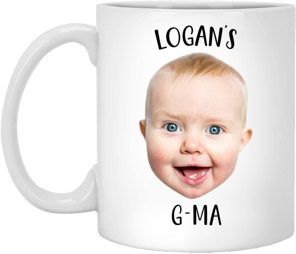 Baby Mug – Personalized With Your Baby’S Photo And Name – Coffee Mug – Mug For G-Ma – Mug For Dad – Grandparent Gift – Grandma – Grandpa 11Oz