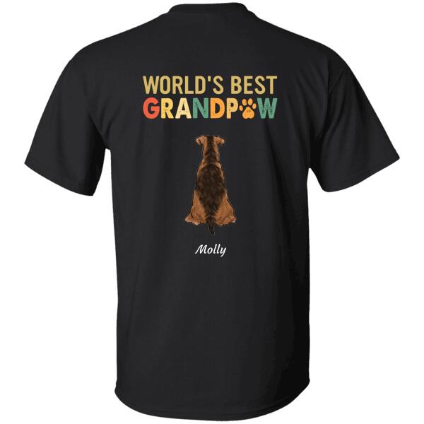 Grandpaw Personalized Dog Back T-Shirt Ts-Gh07