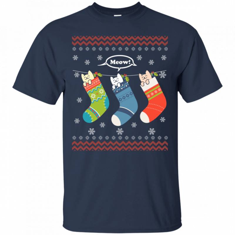 Cats In A Stock Funny Ugly Christmas Sweater Sweatsh