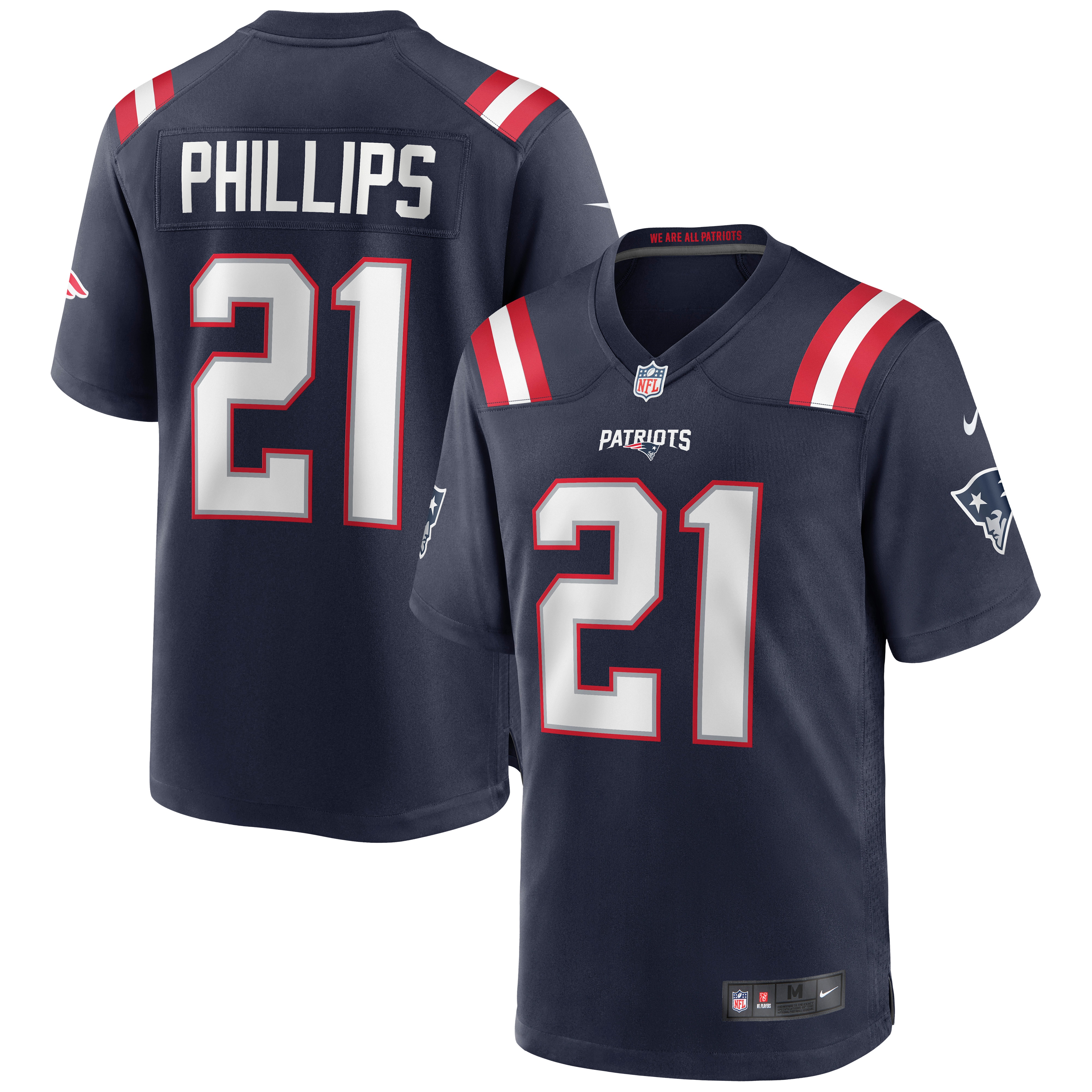 Men’s New England Patriots Adrian Phillips Navy Game Jersey