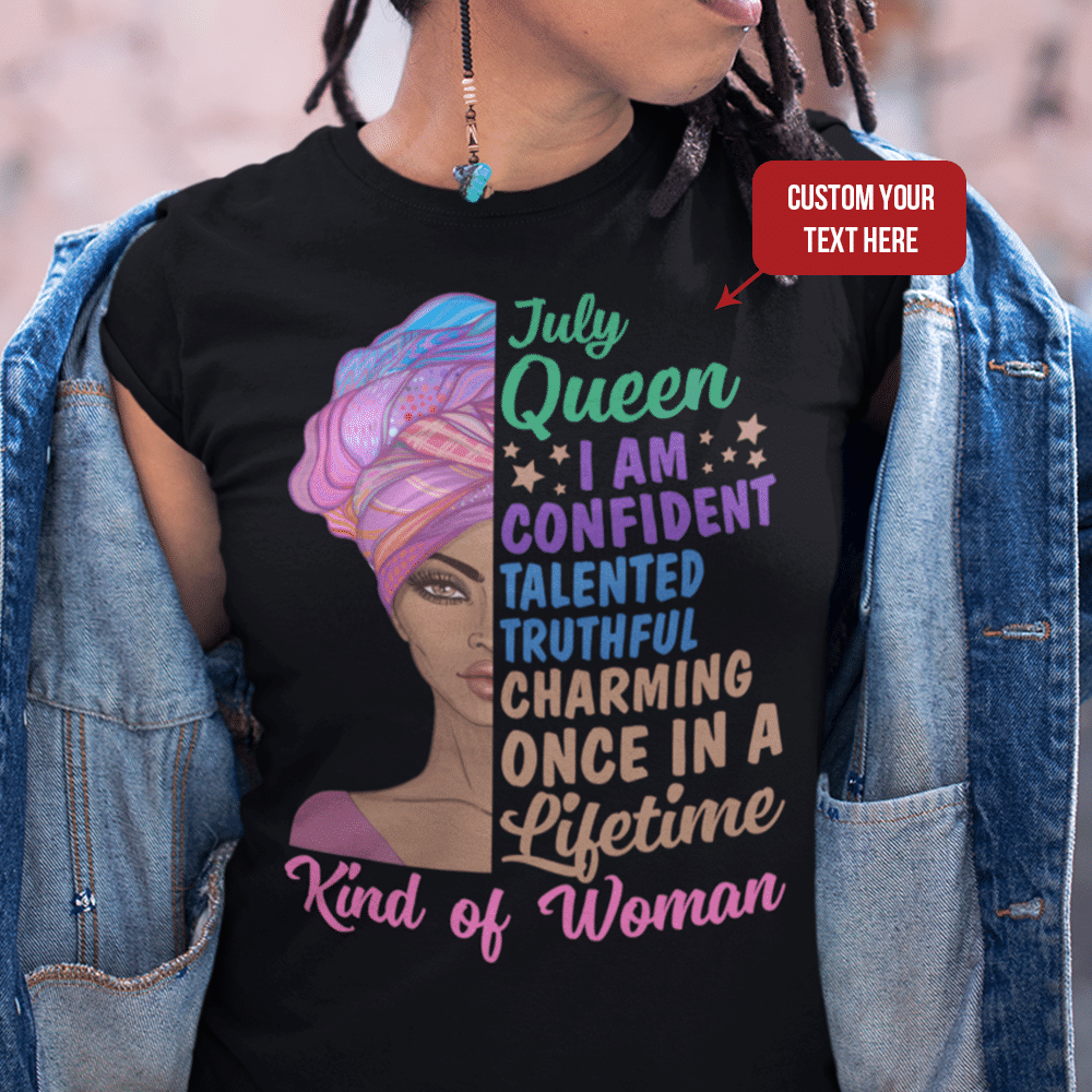 Custom Birthday Queen Shirt For Black Queen Shirt For Black Girl Shirt For Black Woman Shirt