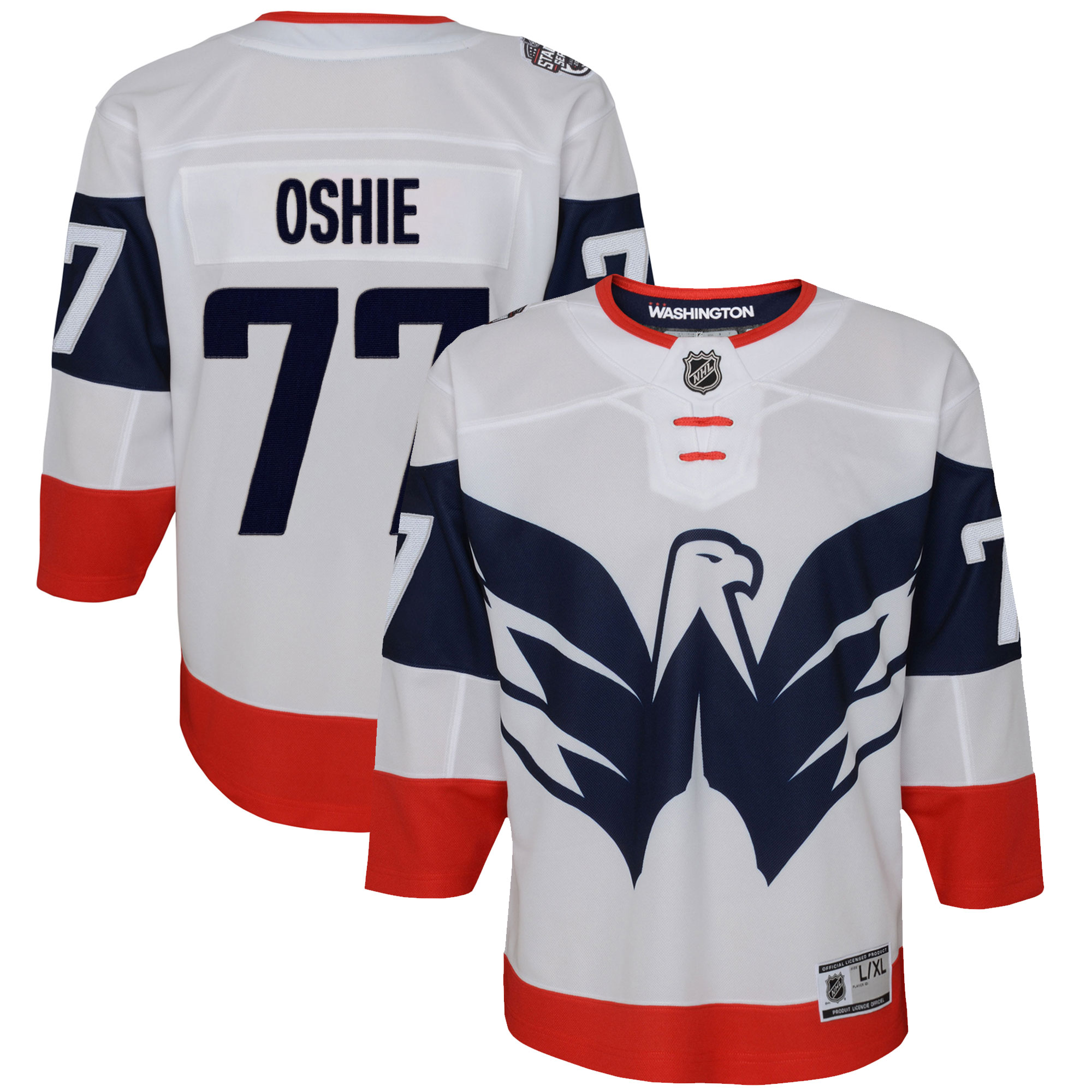 Youth Washington Capitals TJ Oshie White 2023 NHL Stadium Series Player Jersey