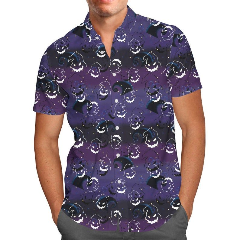 Oogie Boogie Halloween Inspired Button Down Hawaiian Shirt Ha106513