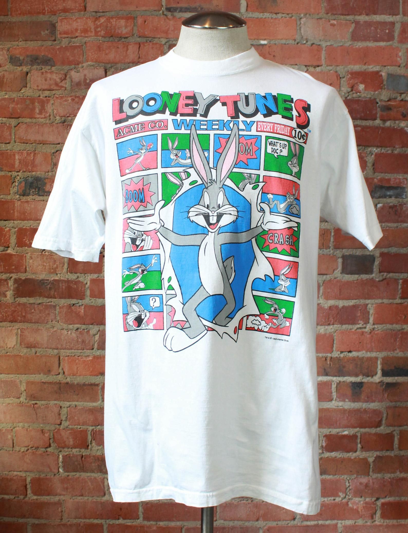 Vintage 1996 Bugs Bunny Comic Book Graphic T Shirt Looney Tunes Warner Brothers Unisex /