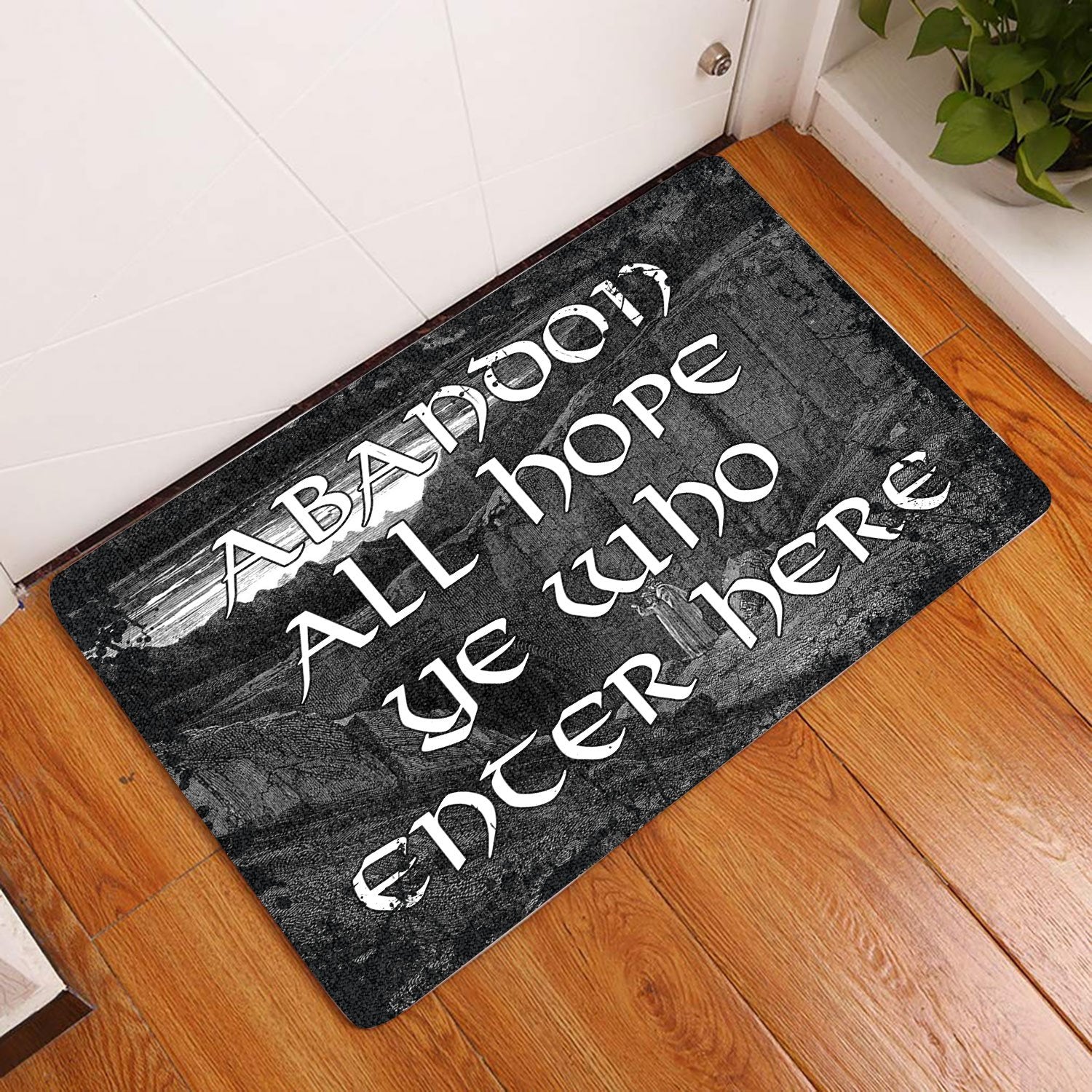 Black Abanoon All Hope Ye Who Enter Here All Over Printing Doormat Pre2220