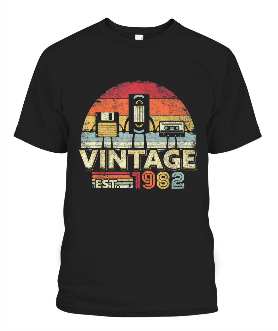 1982 Vintage Birthday Gift Funny Music Tech Humor Customize Any Ideas, Personalized T-shirt, Hoodie Adult, Kid, Unisex