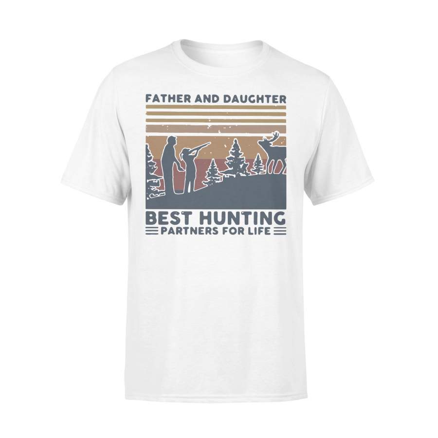 Father And Daughter Best Hunting Partnees For Life Vintage T-shirt