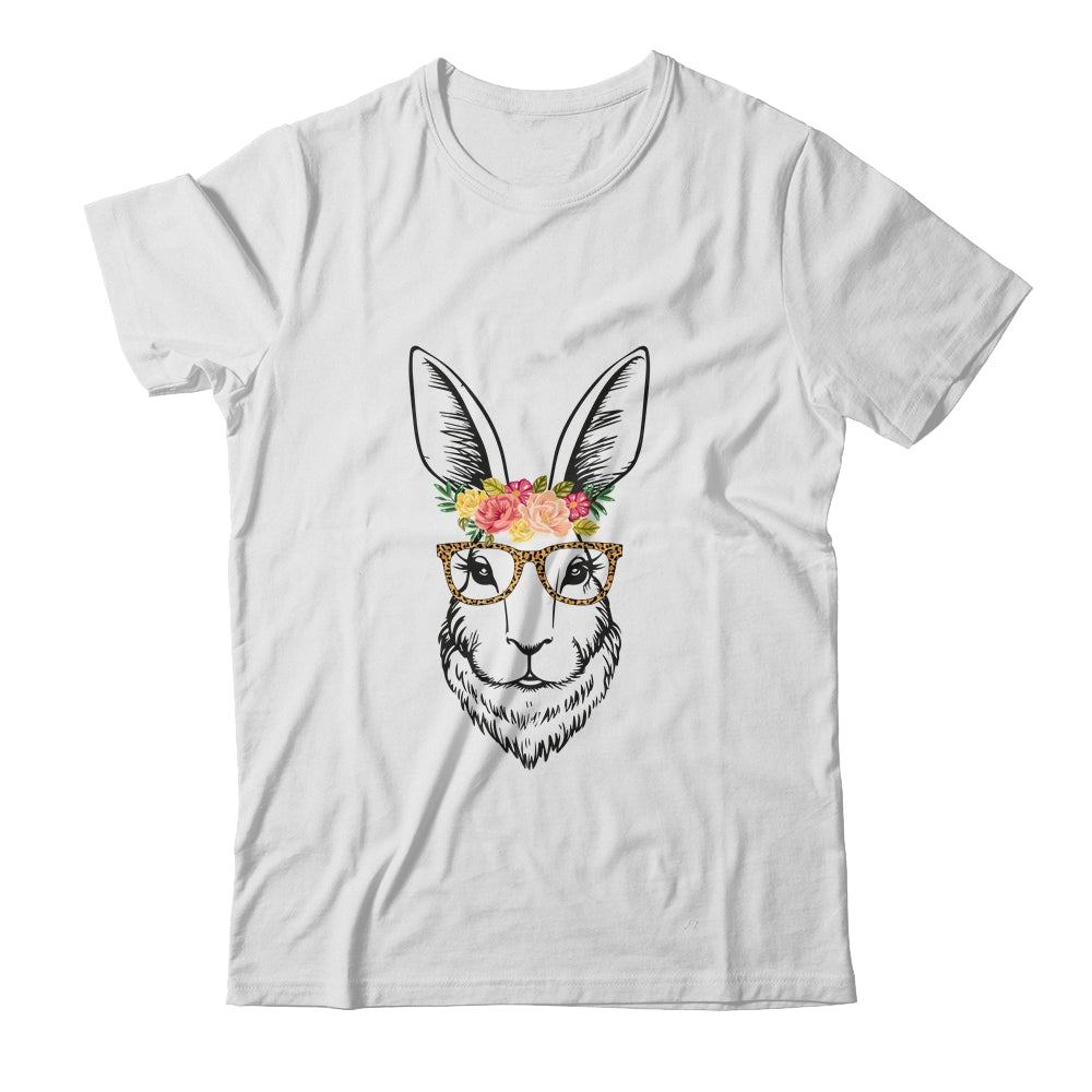 Women Teen Girls Easter Bunny With Glasses Leopard