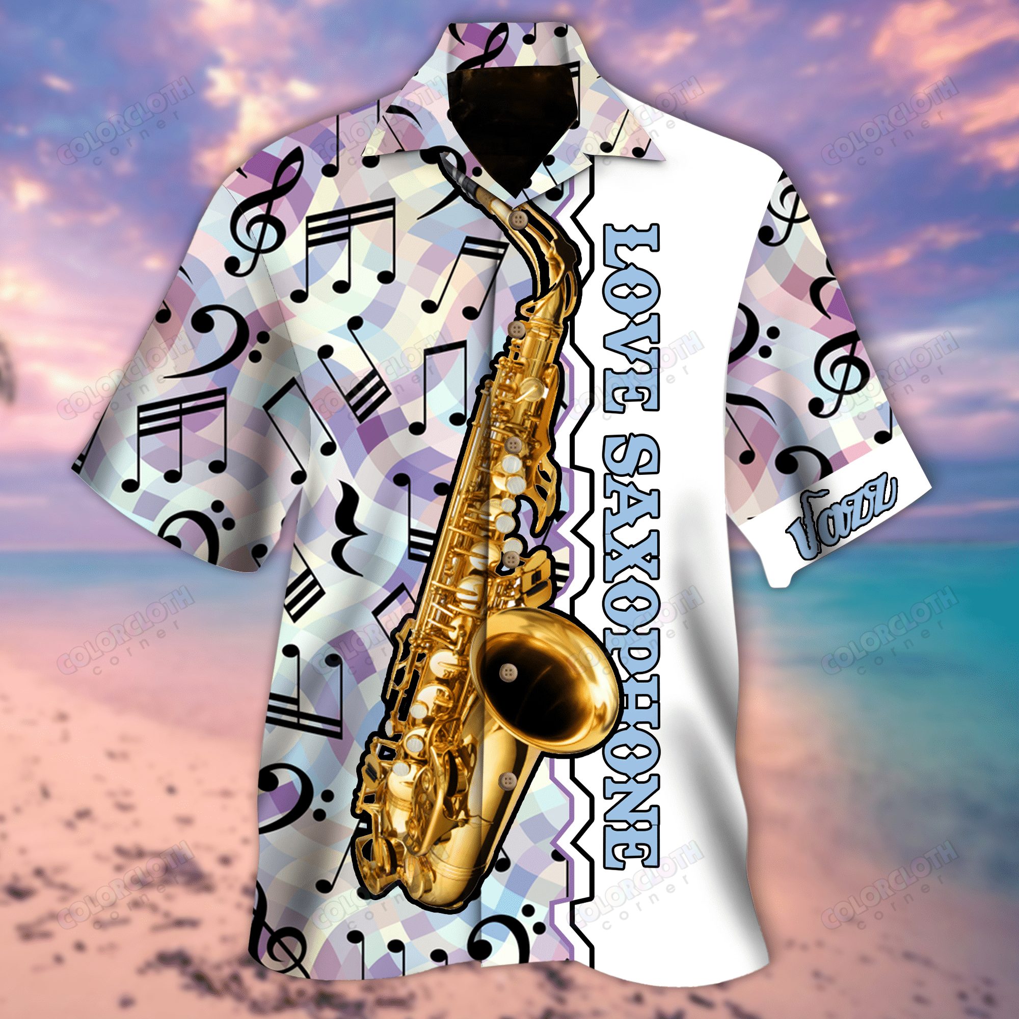 Beautiful Black Saxophone Music Hawaiian Shirt Re Ha58776