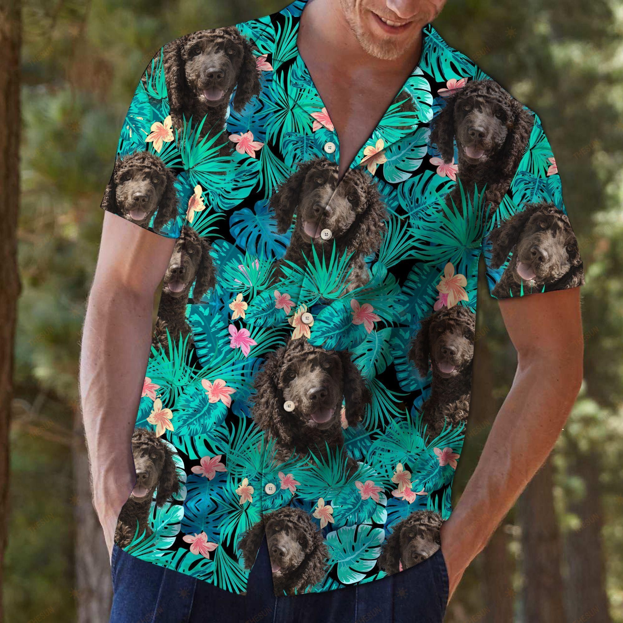 Irish Water Spaniel Tropical Hawaiian Shirt Ha54957