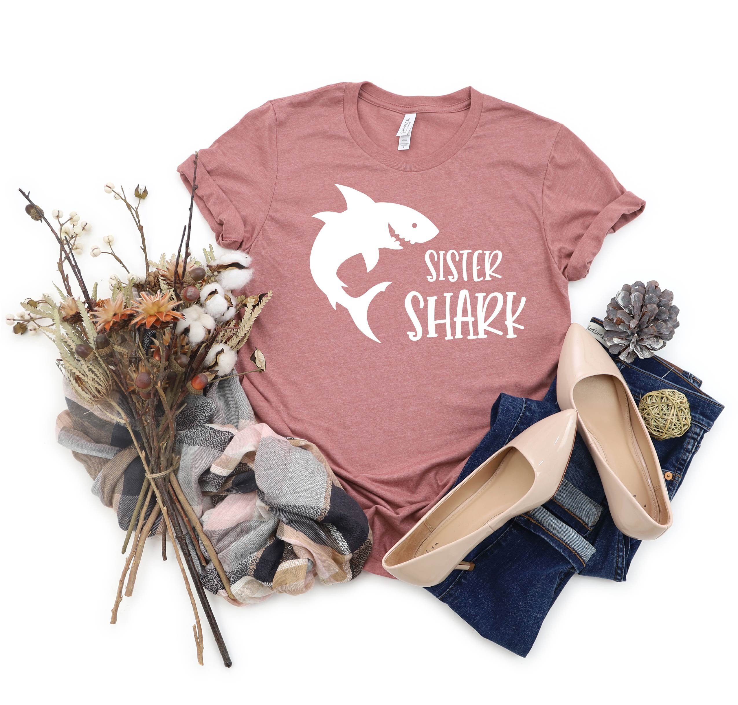 Sister Shark Shirt, Shark Shirt, Birthday Shark Shirt, Sister Shirt, Gift For Sister, Gift For Her