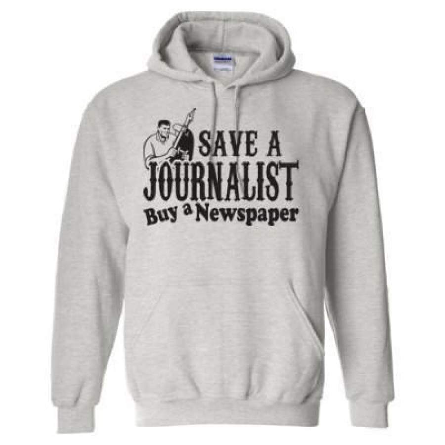 AGR Save Journalist Buy A Newspaper – Heavy Blend™ Hooded Sweatshirt