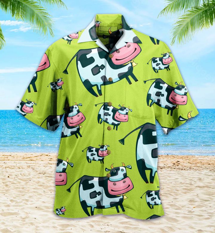 Funny Cow Green Hawaii Shirt Ha20199