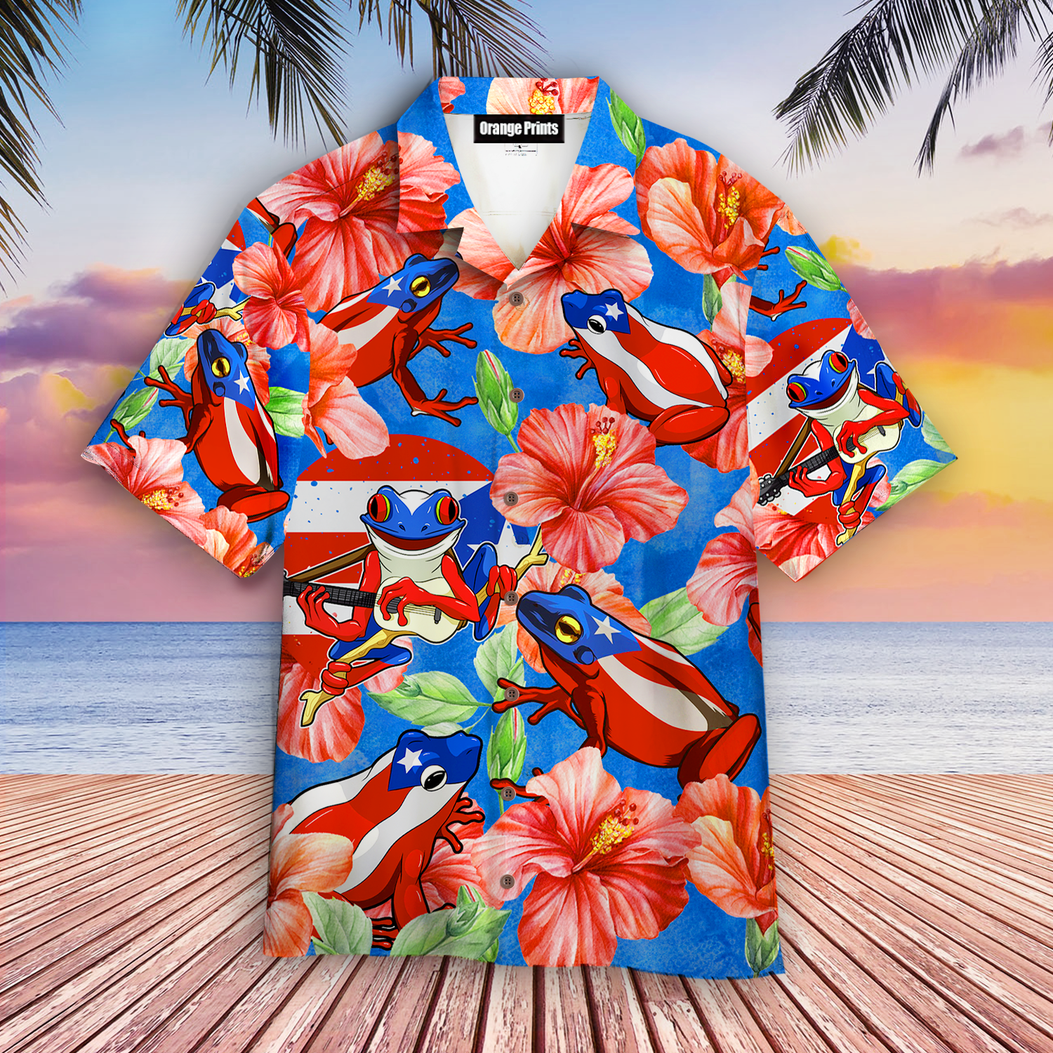 Puerto Rico Coqui Maga Flowers Aloha Hawaii Shirts For Men Women Ha109812