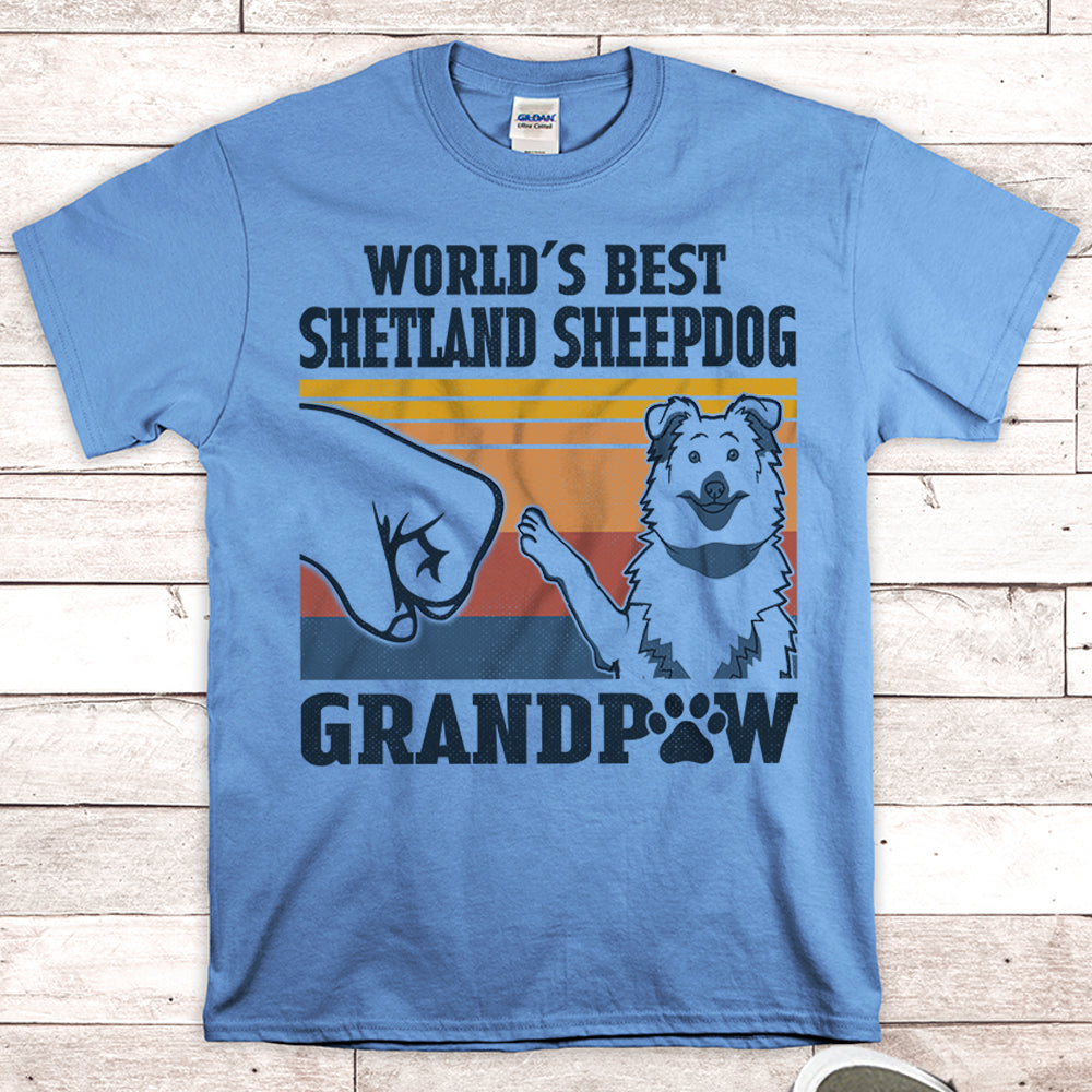 World’S Best Shetland Sheepdog Grandpaw Shirt Gift For Shetland Sheepdog Grandpa M0402 Nh95