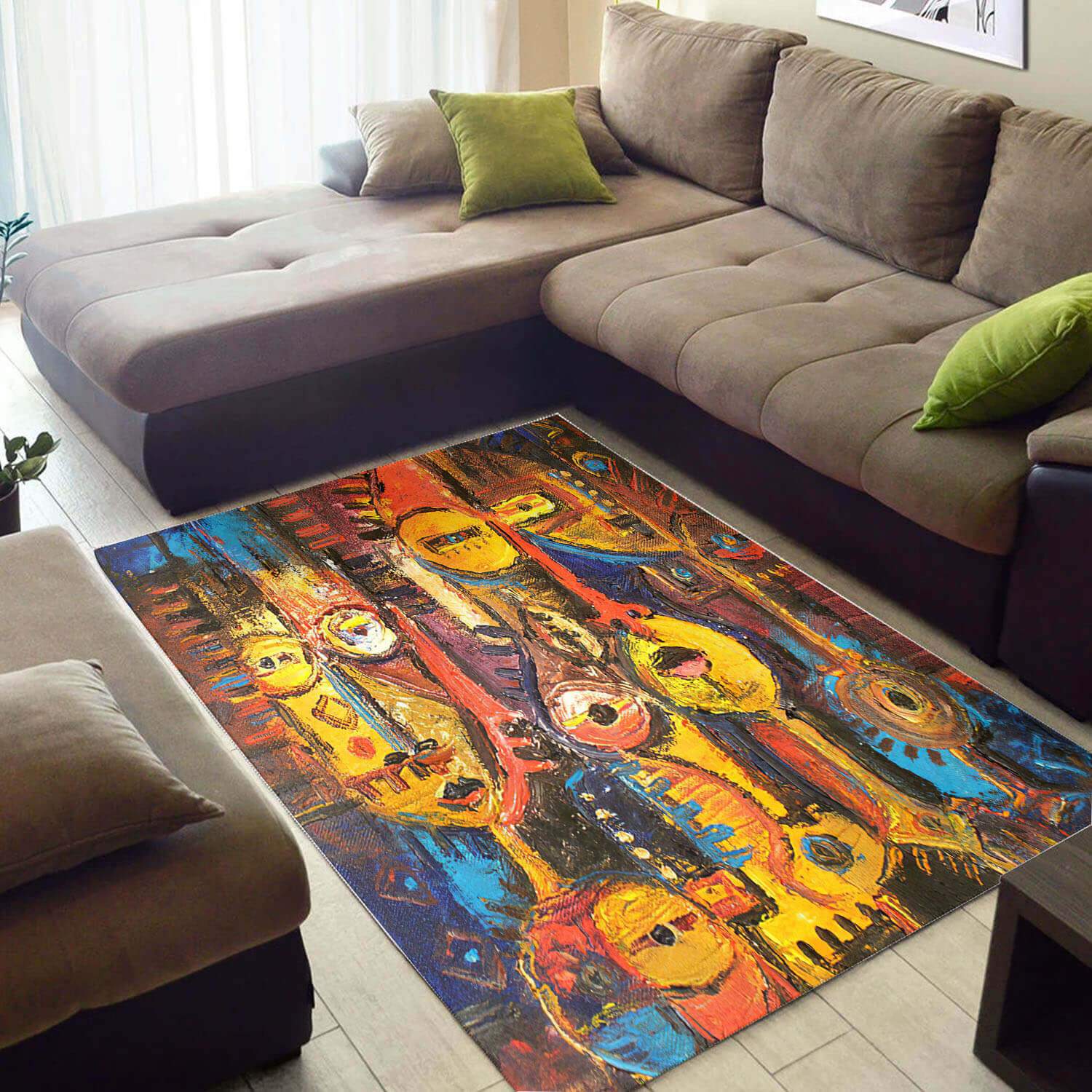 Trendy African American Rug Trendy Afrocentric Pattern Art African Style Floor Rugs African Living Room Decor WBG3086