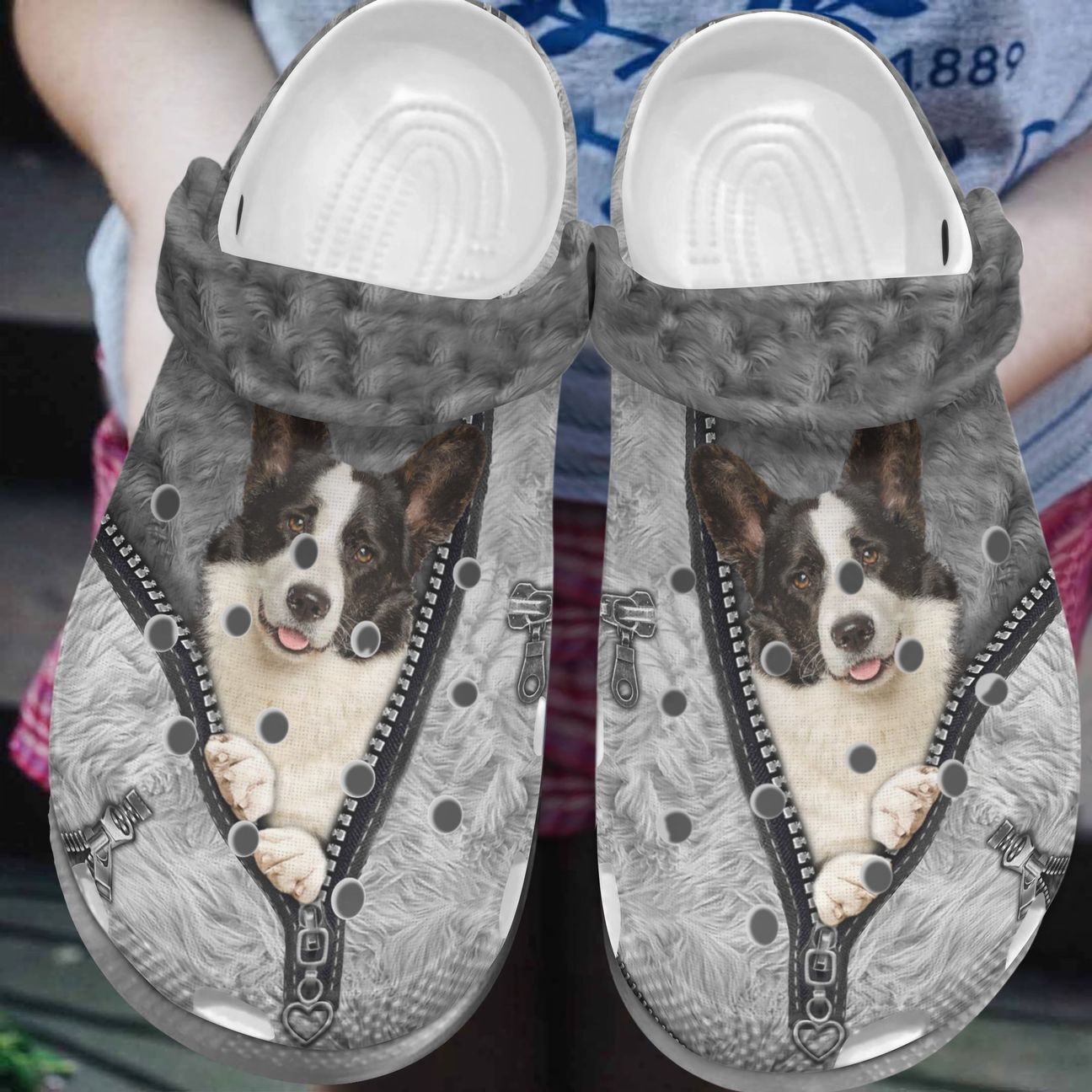 Corgi Dog Personalized Clog, Custom Name, Text, Color, Number Fashion Style For Women, Men, Kid, Print 3D Corgi Lovers