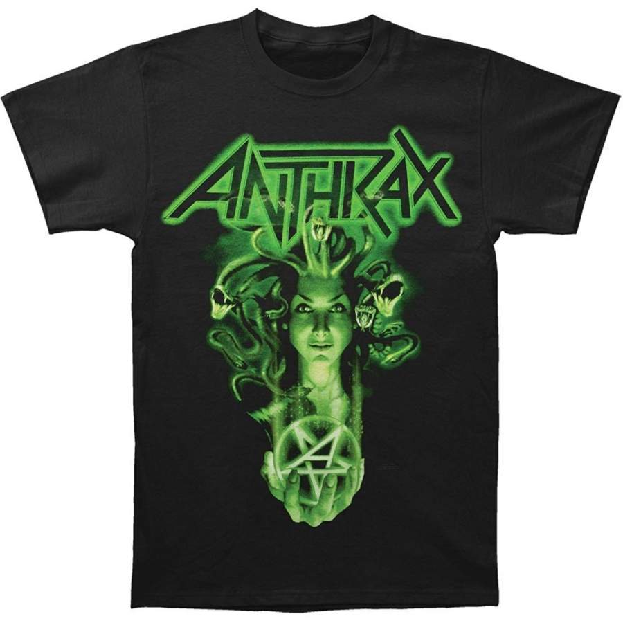 Custom Anthrax Medusa T-Shirt Black Men’S Funny T-Shirt