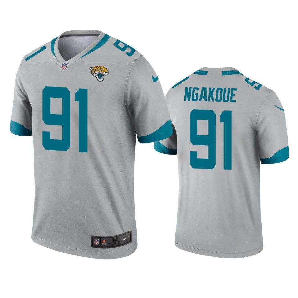 Jacksonville Jaguars Yannick Ngakoue 2019 Inverted Legend Silver Jersey