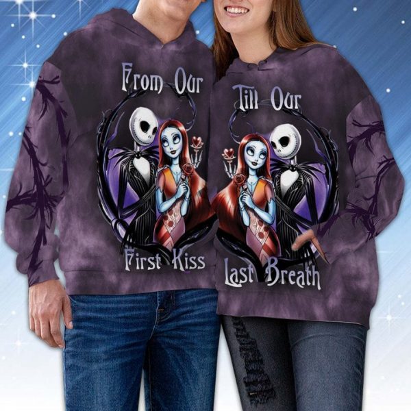 Valentines Couple Jack Sally First Kiss Last Breath 3D Printed Apparel