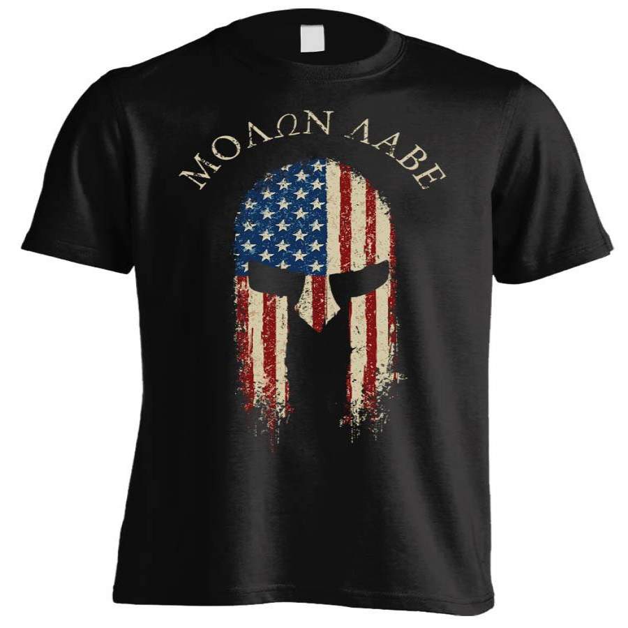 Molon Labe “Come and Take Them” Spartan T-shirt (Front Print)