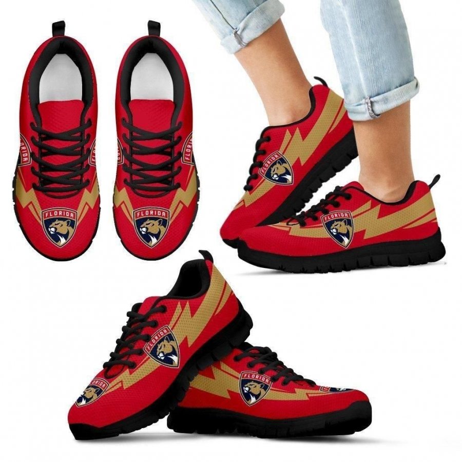 Three Amazing Good Line Charming Logo Florida Panthers Sneakers #495