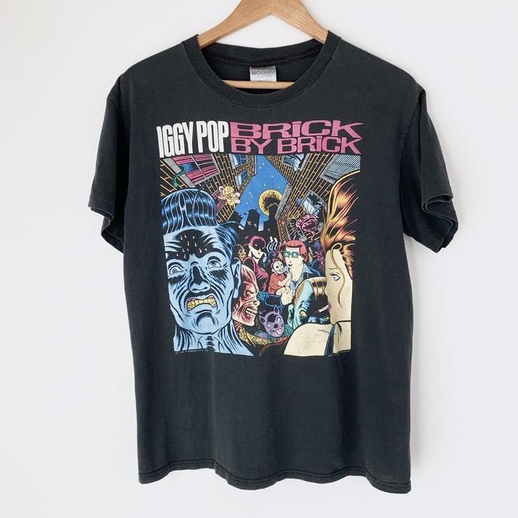 1990 Iggy Pop Brick By Brick Vintage Tour Band Rock 90S Stooges Shirt