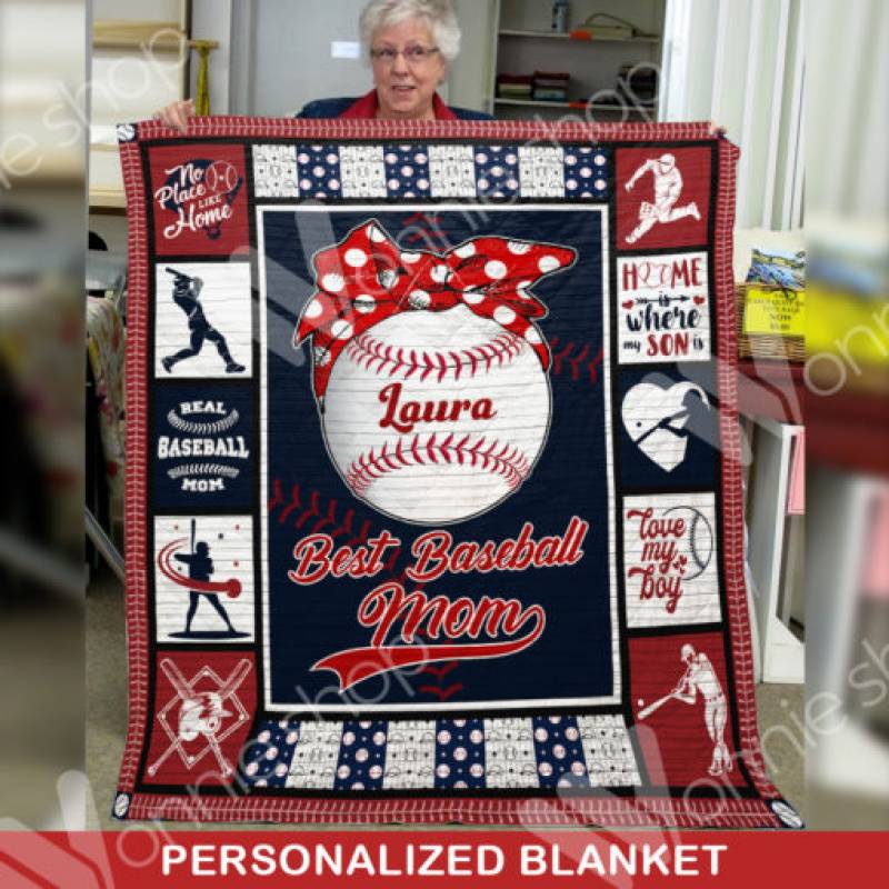 Personalized Baseball Mom Blanket OCT3002 85O36