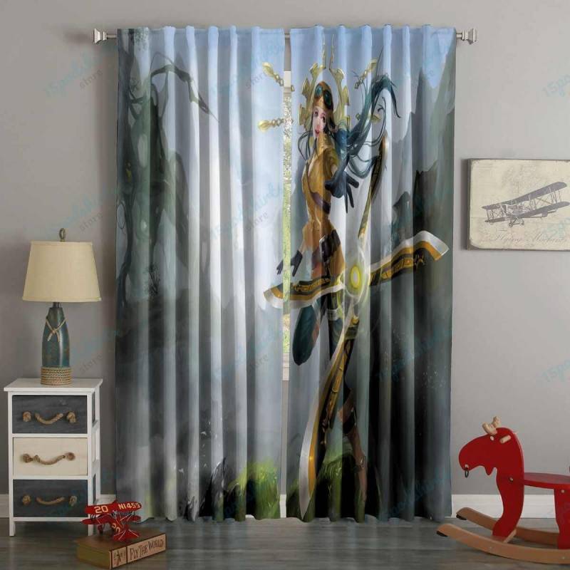 3D Printed Irelia League of Legends Style Custom Living Room Curtains