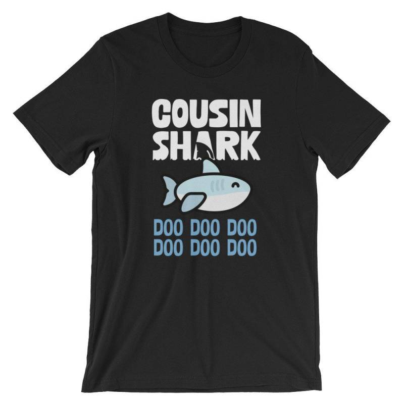 Crushtee Cousin Shark Doo Doo T Shirt | Funny Shark Matching Shirt | Family Novelty Gift Tee Shirt | Cousin Unisex TShirt | Fun Shark Fam Teeshirt | Long Sleeve Hoodie