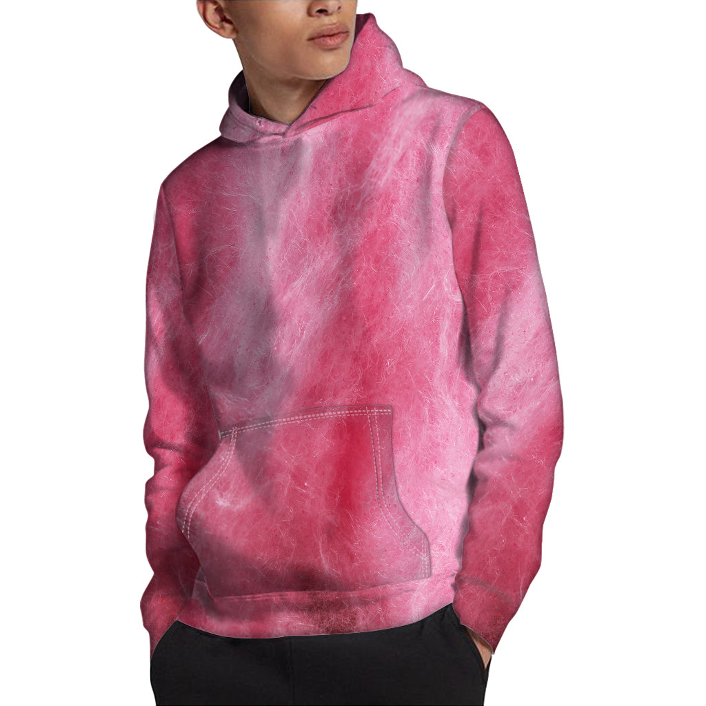 Pink Cotton Candy Print Pullover Hoodie