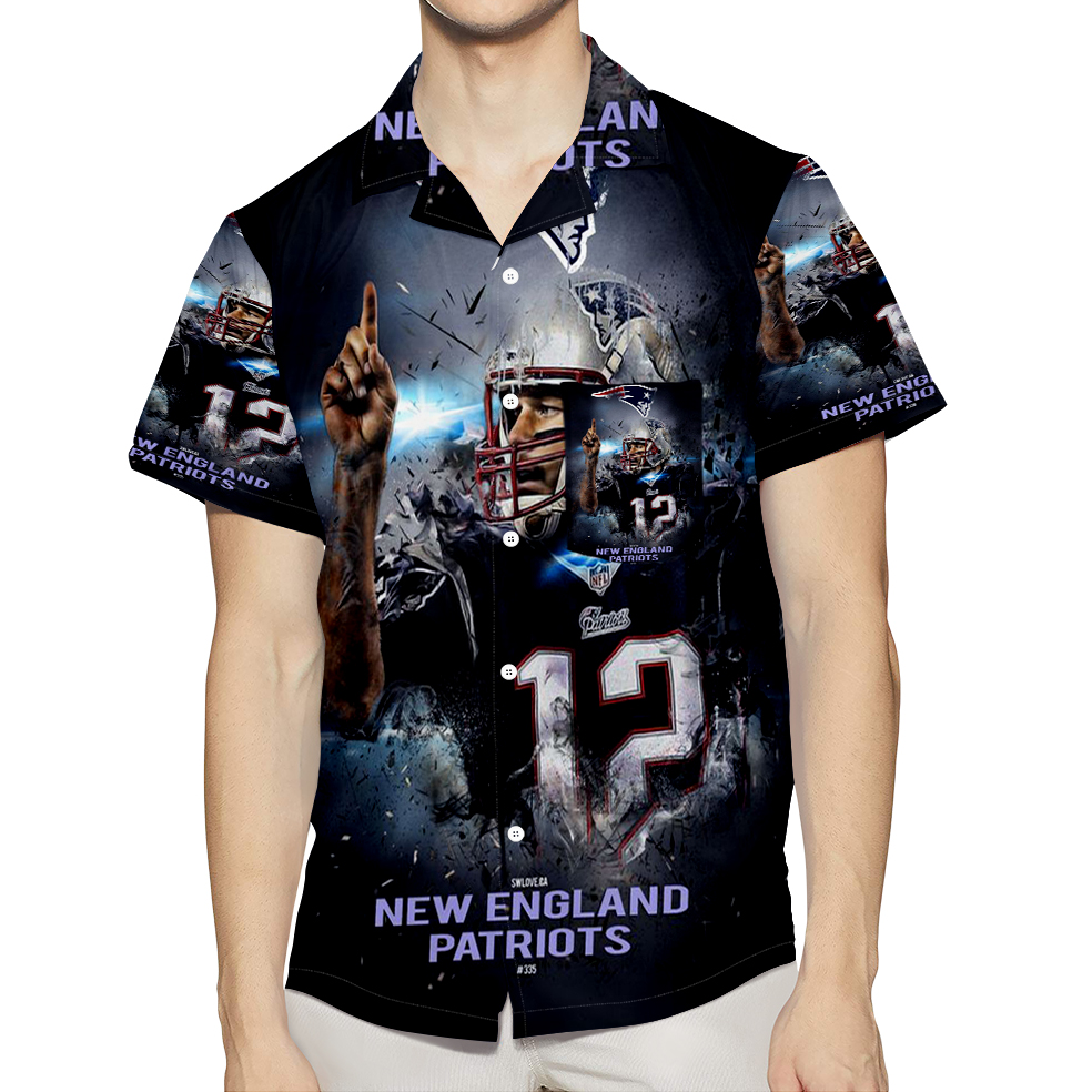 New England Patriots Tom Brady6 3D All Over Print Summer Beach Hawaiian Shirt With Pocket