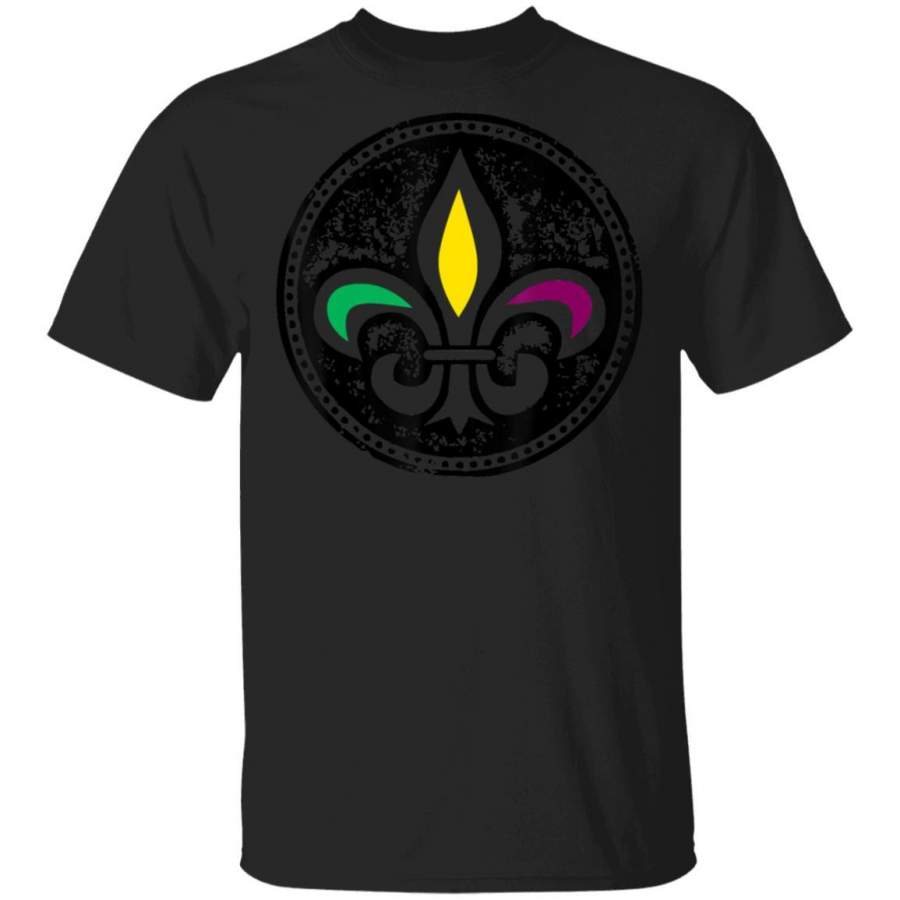 Vintage Mardi Gras Fleur De Lis Carnival Fat Tuesday Costume Mask T-Shirt Shrove Fat Tuesday Tshirt Carnival Festival Tee Purple Yellow Green Shirts