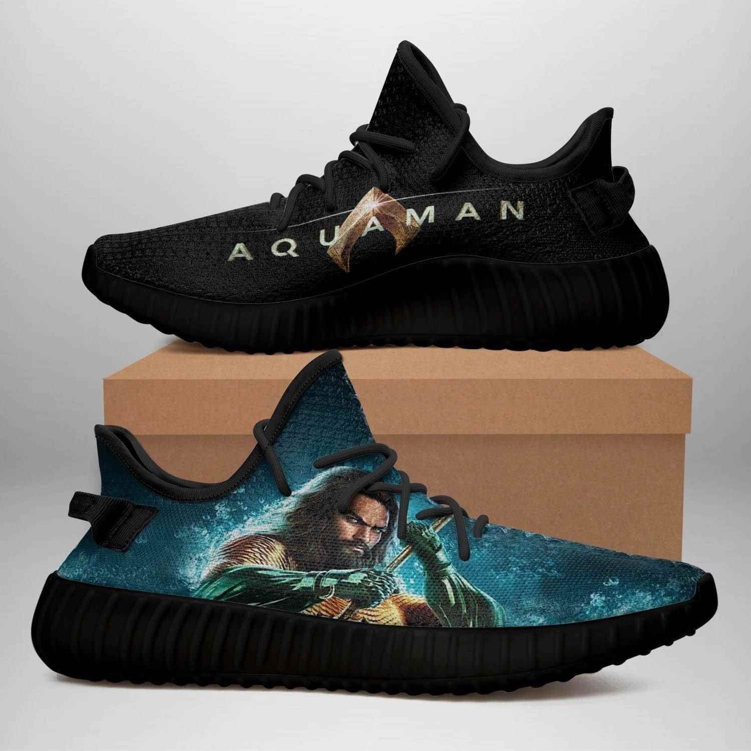 Aquaman Black Edition Yeezy Boost Shoes Sport Sneakers – Yeezy Shoes