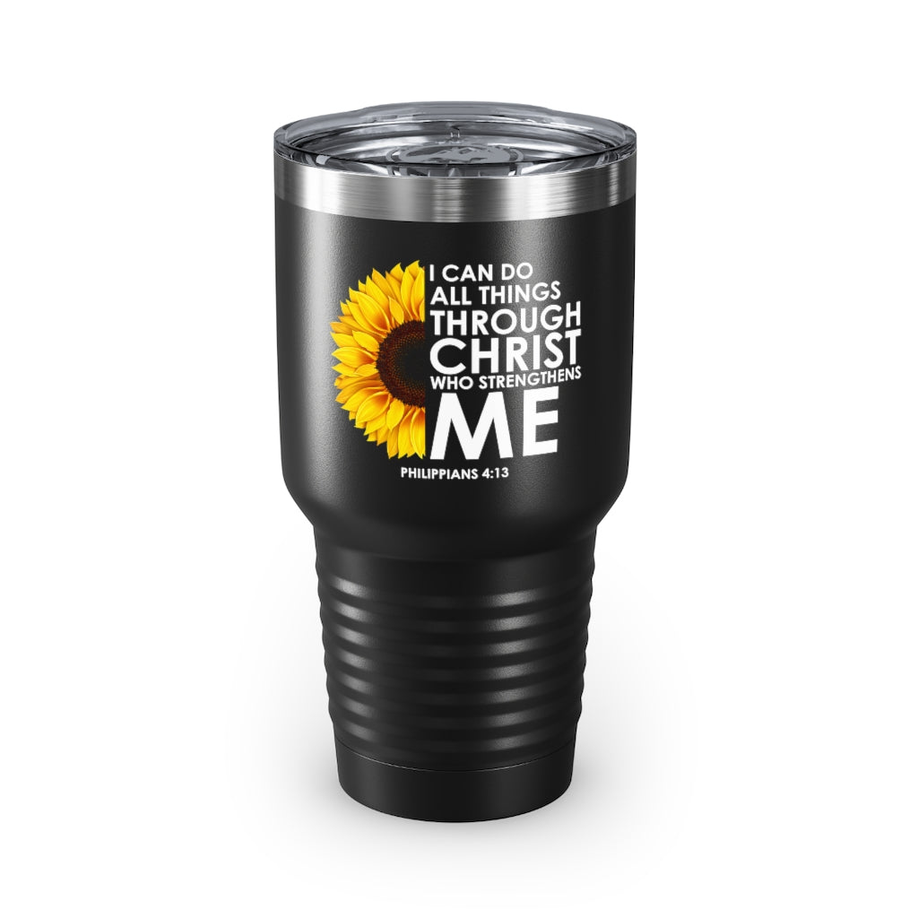 30Oz Tumbler Stainless Steel Colors Inspirational Christianity Sunflowers Philippians Catholic Motivational