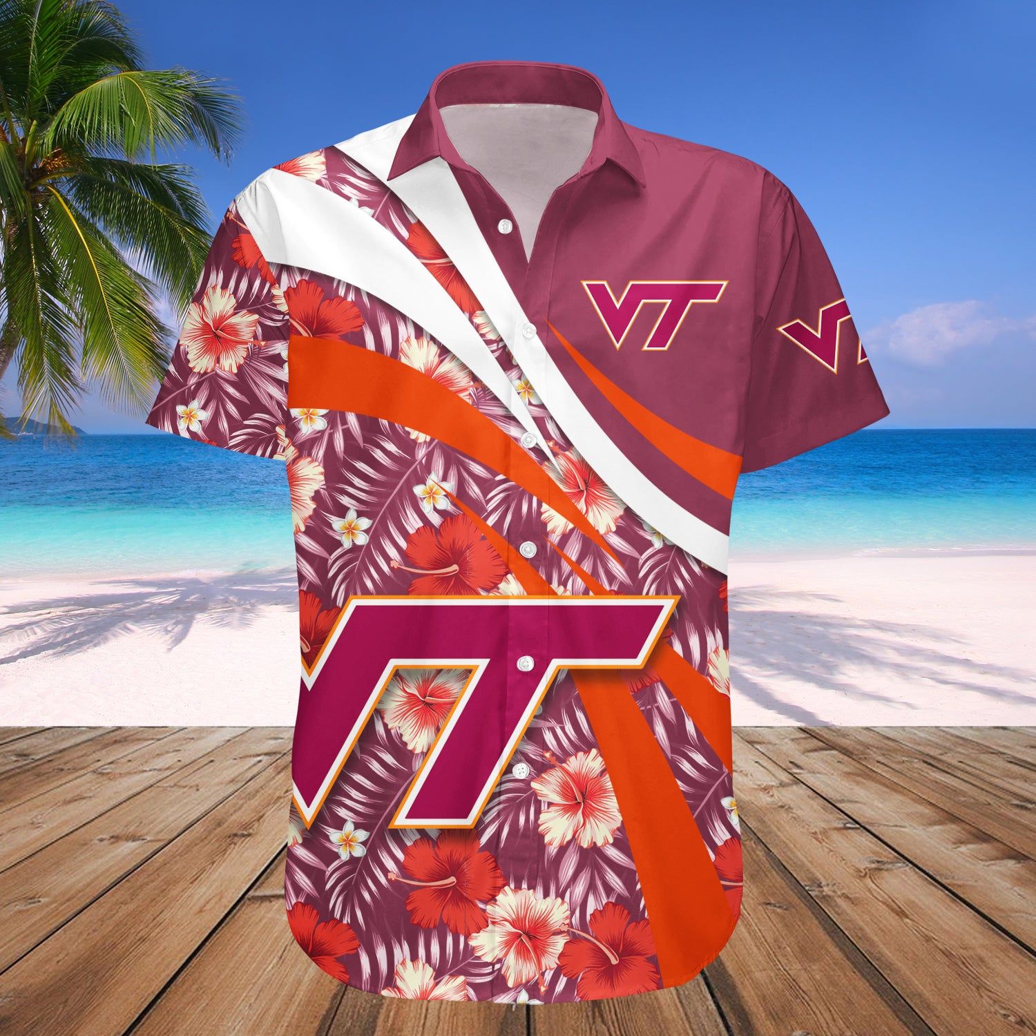 Virginia Tech Hokies Hawaii Shirt Hibiscus Sport Style – NCCA